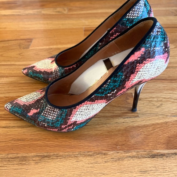 DRIES VAN NOTEN Snakeskin Multicolor Pump Heels 38.5 - Picture 4 of 8
